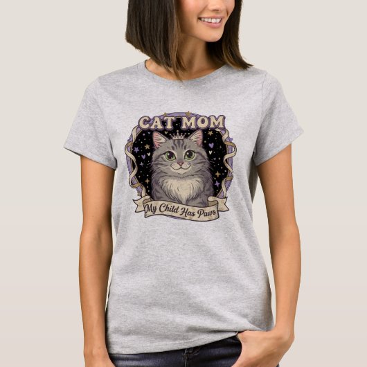 My Child Has Paws Cat Mom Tee Tシャツ (正面)