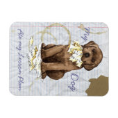 My Chocolate Lab 食べ My Lesson Plan マグネット (横)