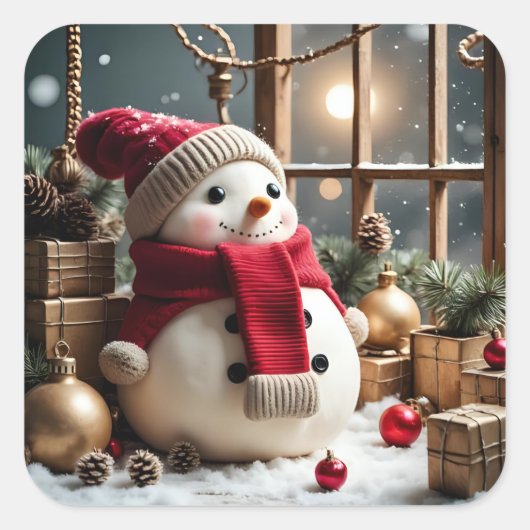 My Christmas スクエアシール (正面)