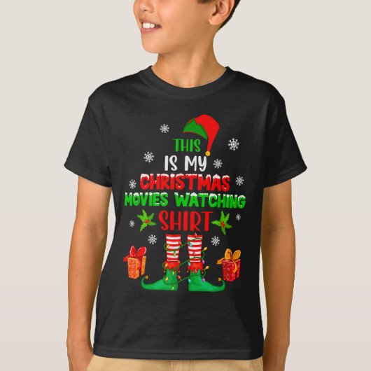 My Christmas Movies Watching Shirt Cute Elf Costum Tシャツ (正面)