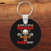 My Christmas Pajama Shirt Reindeer Muscle Weightli キーホルダー (正面)