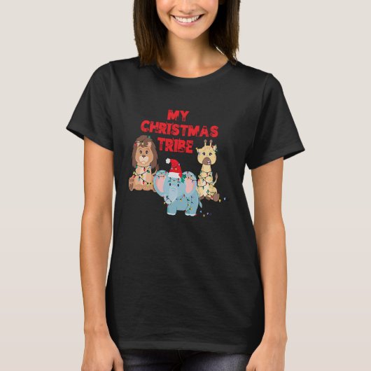 My Christmas Tribe Holiday Animals Tシャツ (正面)