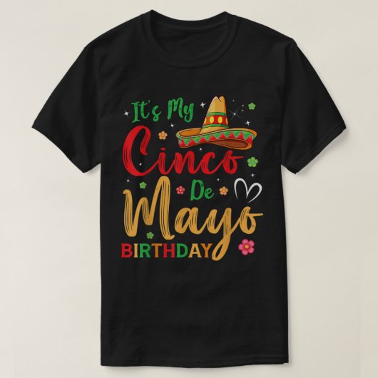 My Cinco De Mayo誕生日タコス男の女の子 Tシャツ (デザイン正面)