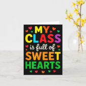 My Cl Is Full Of Sweethearts - Teachers Valentines カード (黄色い花)