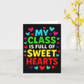 My Cl Is Full - Teachers Valentines School Love  カード (黄色い花)