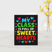 My Cl Is Full - Teachers Valentines School Love Ta カード (黄色い花)