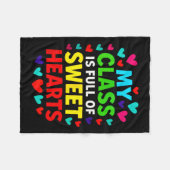 My Cl Is Full - Teachers Valentines School Love Ta フリースブランケット (正面(横))