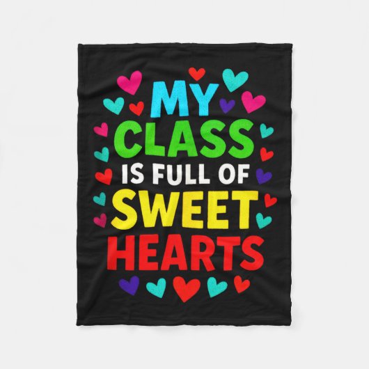 My Cl Is Full - Teachers Valentines School Love Ta フリースブランケット (正面)