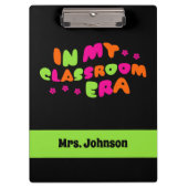 My Classroom Eraクリップボード内のモノグラム先生 クリップボード (正面)