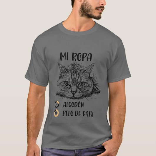 MY CLOTHES 20%コットン 80%猫 はい ギフト Tシャツ (正面)