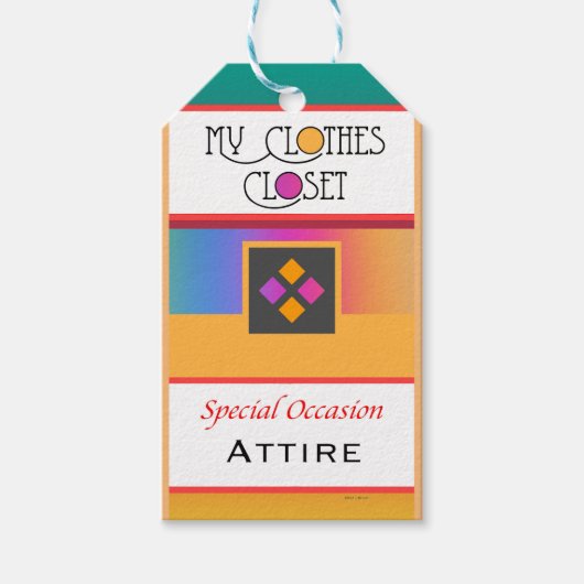 My Clothes Closet特別な機会つるラベル ギフトタグ (正面)