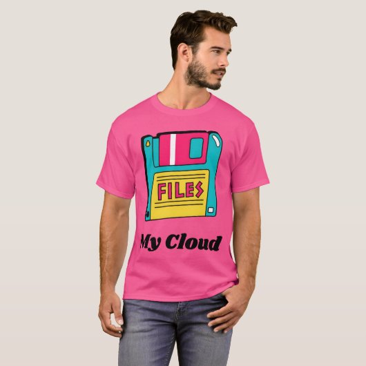 My cloud Diskettes 90s Style Tシャツ (正面フル)