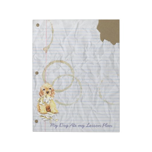 My Cockerスパニエル犬食べMy Lesson Plan ノートパッド (回転)