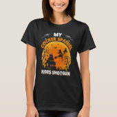 My Cocker Spaniel Ride Shotgun Cocker Spaniel Dog Tシャツ (正面)