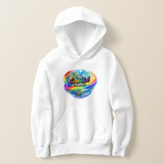 My Colorful World Rainbow Globe Hoodie (レイダウン)