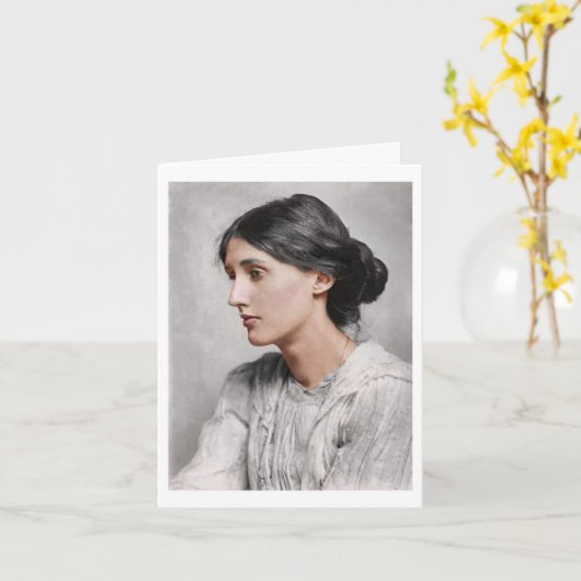 My colorization of Virginia Woolf card   カード (黄色い花)