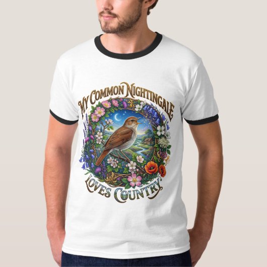 My Common Nightingale Loves Country T-Shirt Tシャツ (正面)