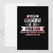 My Cooking Is Fabulous Cook Chef Kitchen Food サンキューカード (正面/裏面)