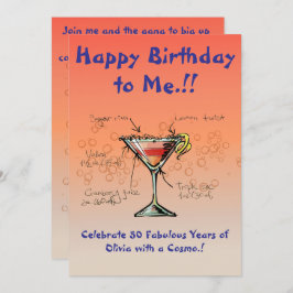 My Cosmopolitan Birthday Partyへの招待 招待状