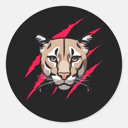 My Cougar sticker ラウンドシール (正面)