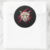 My Cougar sticker ラウンドシール (バッグ)