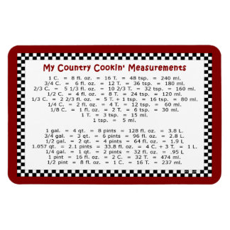 My Country Cookin' Measurements 6x4 Flex Magnet マグネット