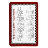 My Country Cookin' Measurements 6x4 Flex Magnet マグネット (縦)