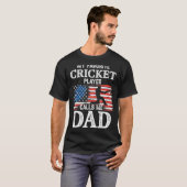 My Cricket Playerお気に入りのがMeパパを呼び出す – ヴィンテージ Tシャツ (正面フル)