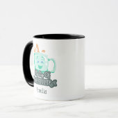 My Cup of Positiviteaかわいいおもしろいティール(緑がかった色)グリーンマグカッ マグカップ (正面左)
