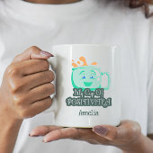 My Cup of Positiviteaかわいいおもしろいティール（緑がかった色）グリーンマグカッ マグカップ