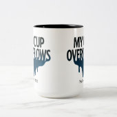 My Cup Overflows Psalm 23:5 Mug ツートーンマグカップ (中央)