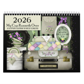 "My Cup Runneth Over" 2026 Scripture Calendar カレンダー