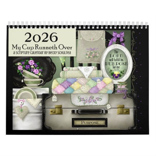"My Cup Runneth Over" 2026 Scripture Calendar カレンダー (カバー)