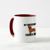My Dachshund Is My Favorite Human Mug マグカップ (正面左)