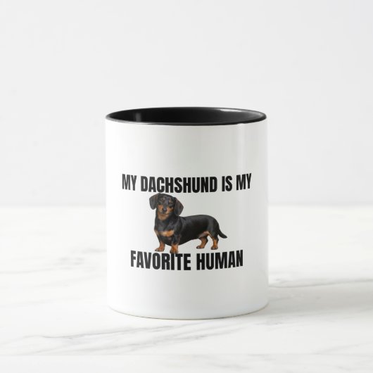 My Dachshund Is My Favorite Human Mug マグカップ (中央)