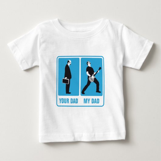 my dad is cooler than your dad rock guitar player ベビーTシャツ (正面)