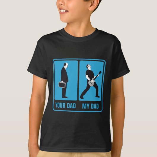 my dad is cooler than your dad rock guitar player tシャツ (正面)