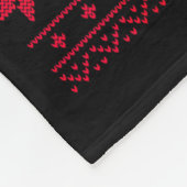 My Dad Is Feliz Navidead Ugly Sweater Christmas Fa フリースブランケット (角)