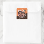 My Dad is the Coolest Pop Ever Custom Photo  スクエアシール (バッグ)