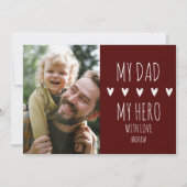 My Dad My Hero Scrip Photo Red 案内状 (正面)