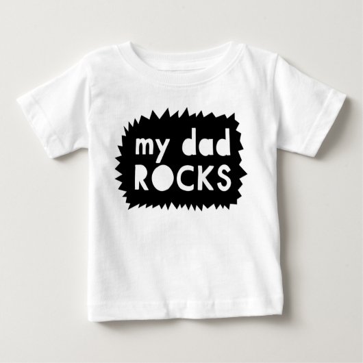 My dad rocks T-Shirt ベビーTシャツ (正面)