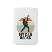 My Dad Rocks Vintage Guitar Sunset Shirt Design_1 バスマット (正面縦)