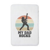 My Dad Rocks Vintage Guitar Sunset Shirt Design_1 バスマット (正面縦)