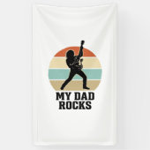 My Dad Rocks Vintage Guitar Sunset Shirt Design_1 横断幕 (縦)