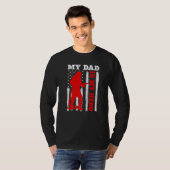 My Daddy Is My Hero USA Flag Firefighter Fireman D Tシャツ (正面フル)