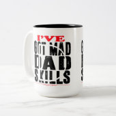 My Daddy Is My Super Hero Comic Style Coffee Mug ツートーンマグカップ (正面左)