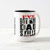 My Daddy Is My Super Hero Comic Style Coffee Mug ツートーンマグカップ (正面右)
