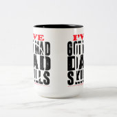 My Daddy Is My Super Hero Comic Style Coffee Mug ツートーンマグカップ (中央)