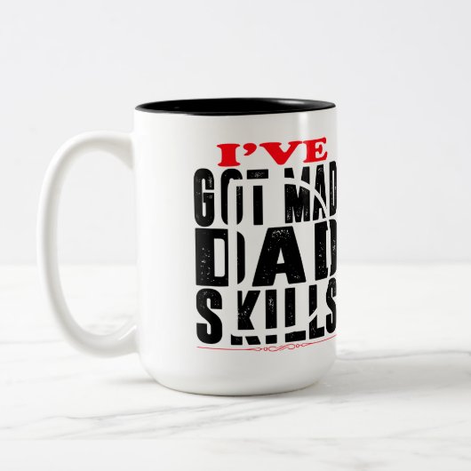 My Daddy Is My Super Hero Comic Style Coffee Mug ツートーンマグカップ (左)