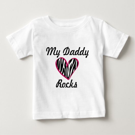 「My Daddy Rocks」のTシャツ ベビーTシャツ (正面)